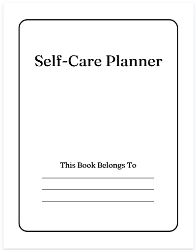 Self Care Planner