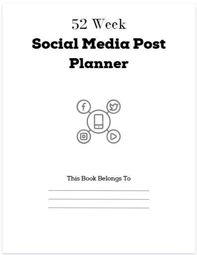 Social Media Post Monthly Planner